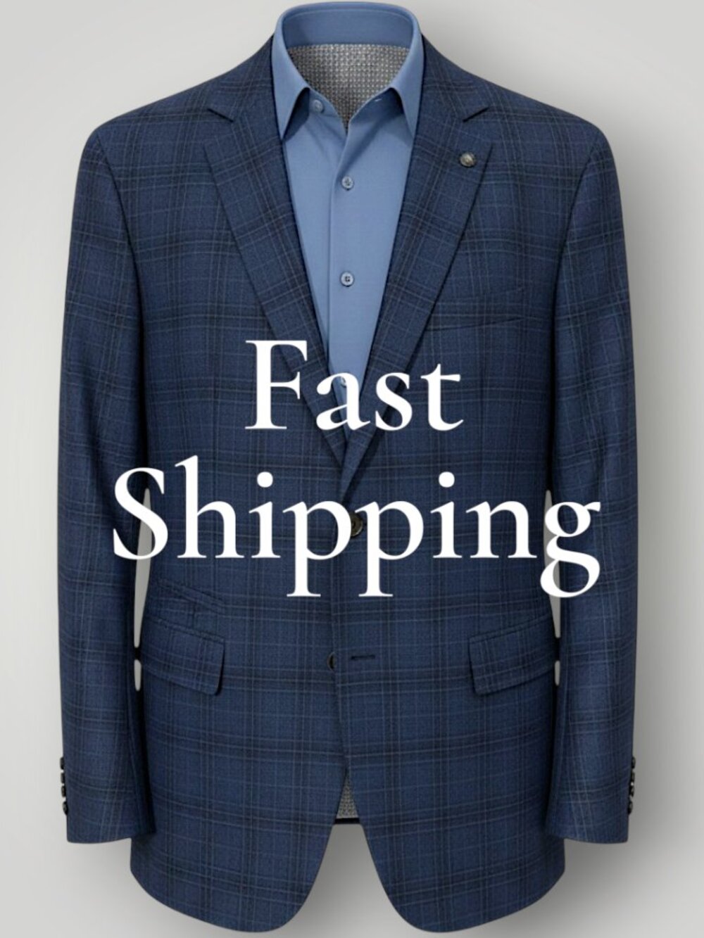 JOHNSTON MURPHY Mens Blazer Sport Coat 2 Button Suit Jacket Wool S (40R) Navy